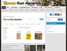 Tablet Screenshot of honeyrunapiaries.com